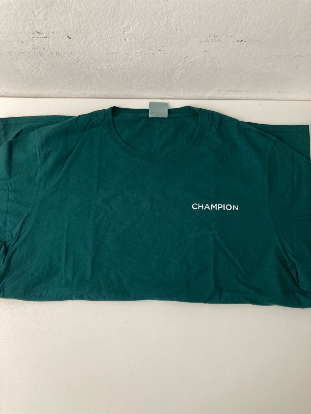 Champion Men's Teal Short Sleeve Crewneck T-Shirt - Picture 3 of 9